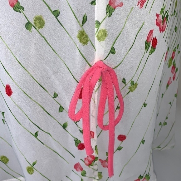 Adorable Garden Rose Chiffon Slip Dress - Picture 3 of 7